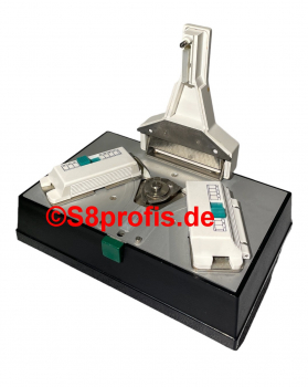 Hähnel auto-kollmatic, Super 8 Motor-Klebepresse inkl. Kodak Filmkitt (08022024)
