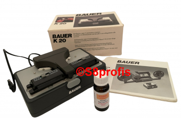 Bauer Super 8 Movie Editor F 20 +  K20 automatic film splicer + Kodak film cement