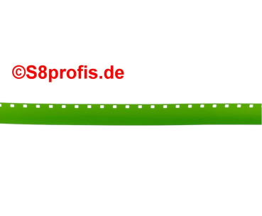 Filmvorspann Super 8, grün, Meterware