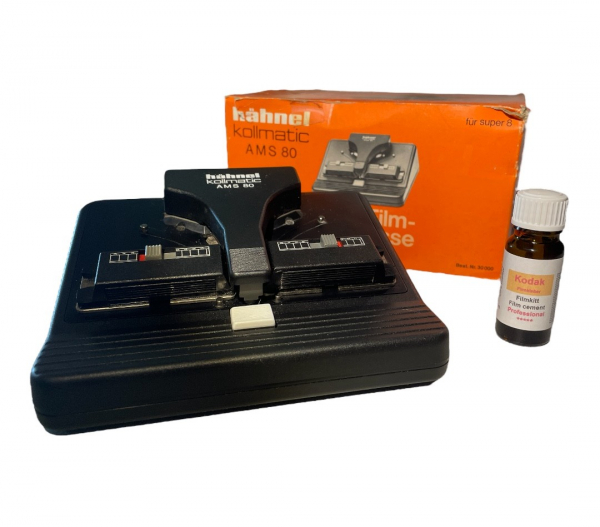 Hähnel kollmatic AMS 80, Super 8 Motor-Klebepresse inkl. Kodak Filmkitt (27022024)