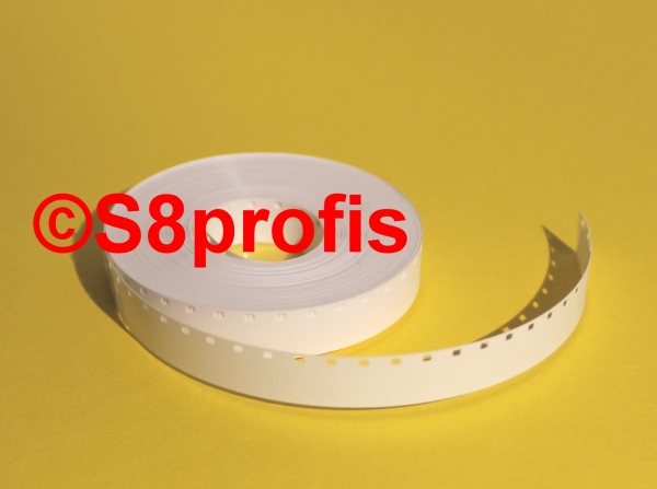 super 8 film leader, white