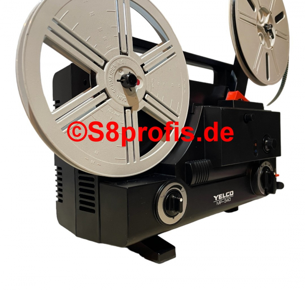 Super 8 & Normal 8 Multiformat,stufenlos, Filmprojektor Yelco MP-340-   (20012024)