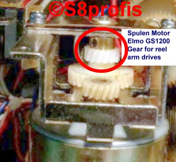 Getriebezahnrad für Spulen Motor, ELMO GS1200 Zahnrad  aus Metall