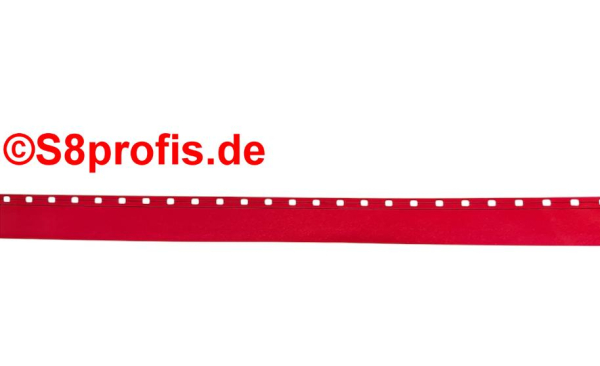 Filmvorspann Super 8, rot, Meterware