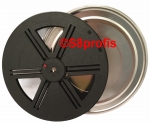Super 8 Filmspule, Leerspule  240 Meter, mit Dose