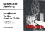 Bedienungsanleitung Panorama ES-720