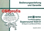 Bedienungsanleitung Supersound 1020 D